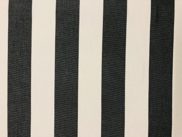 Black & White Striped DRALON Outdoor Fabric Acrylic Teflon Waterproof Upholstery Material For Cushion Gazebo Beach – 125"/320cm Wide
