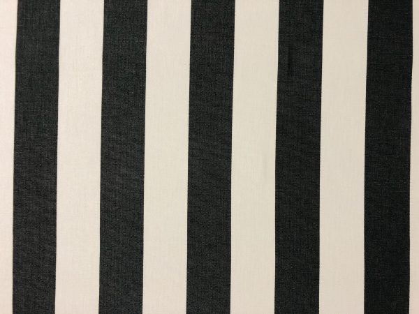 Black & White Striped DRALON Outdoor Fabric Acrylic Teflon Waterproof Upholstery Material For Cushion Gazebo Beach - 125"/320cm Wide - Image 3