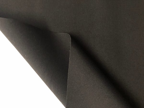 Black Plain DRALON Outdoor Fabric Solid Acrylic Teflon Waterproof Upholstery Material For Cushion Gazebo Beach – 125"/320cm Wide