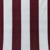 Burgundy & White Striped DRALON Outdoor Fabric Acrylic Teflon Waterproof Upholstery Material For Cushion Gazebo Beach – 125"/320cm Wide