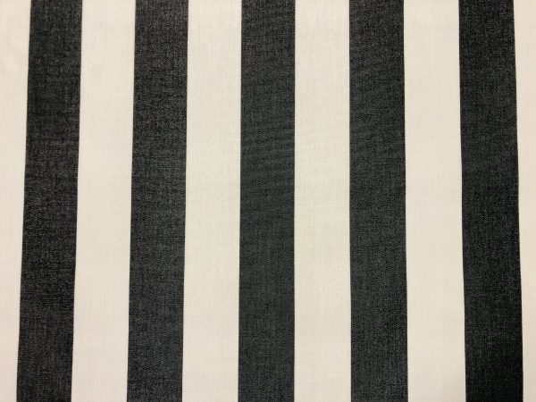Charcoal Grey & White Striped DRALON Outdoor Fabric Acrylic Teflon Waterproof Upholstery Material For Cushion Gazebo Beach - 125"/320cm Wide - Image 3