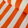 Orange & White Striped DRALON Outdoor Fabric Acrylic Teflon Waterproof Upholstery Material For Cushion Gazebo Beach – 63"/160cm Extra Wide