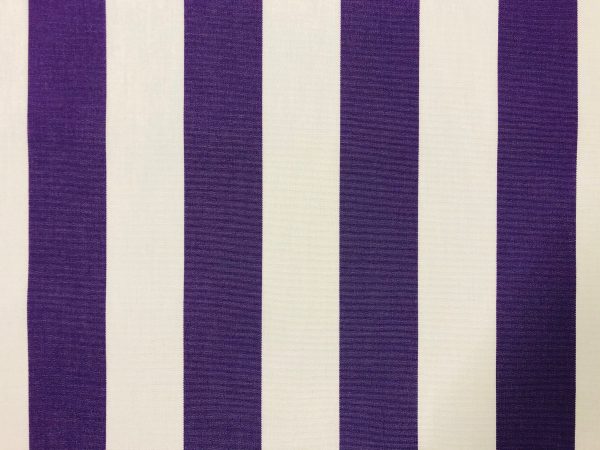 Purple & White Striped DRALON Outdoor Fabric Acrylic Teflon Waterproof Upholstery Material For Cushion Gazebo Beach - 63"/160cm Wide - Image 2
