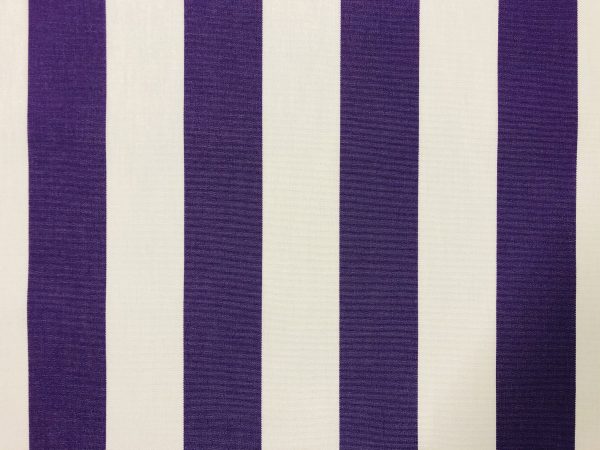Purple & White Striped DRALON Outdoor Fabric Acrylic Teflon Waterproof Upholstery Material For Cushion Gazebo Beach – 125"/320cm Extra Wide