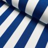 Royal Blue & White Striped DRALON Outdoor Fabric Acrylic Teflon Waterproof Upholstery Material For Cushion Gazebo Beach – 63"/160cm Wide