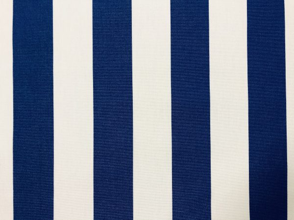 Royal Blue & White Striped DRALON Outdoor Fabric Acrylic Teflon Waterproof Upholstery Material For Cushion Gazebo Beach – 125"/320cm Wide