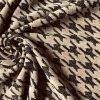 Taupe Houndstooth Chenille Fabric Jacquard Gobelin Material Upholstery Soft Cloth – 2 way stretch- 59''/150cm wide