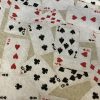 Deck of Playing CARDS Fabric Curtain Material for Dress Home Decor Curtain Upholstery Ace Print – 55"/ 140cm wide