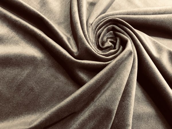 LUX Velvet Fabric Super Soft Strong Velour Material Home Decor Curtains Upholstery Dressmaking – 59"/150 cm Wide – BROWN
