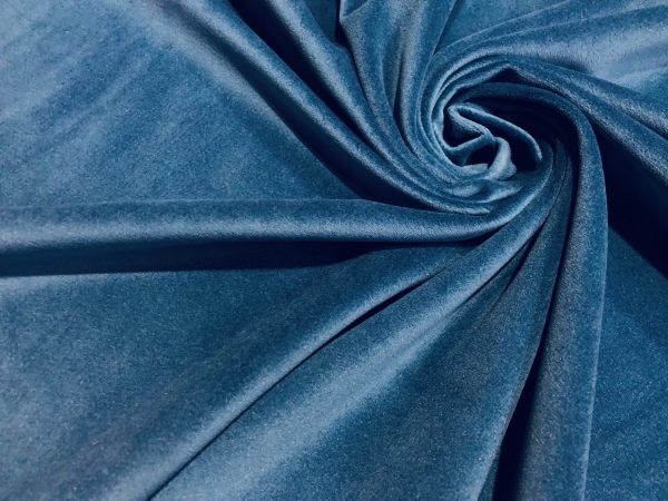LUX Velvet Fabric Super Soft Strong Velour Material Home Decor Curtains Upholstery Dressmaking – 59"/150 cm Wide – NAVY BLUE