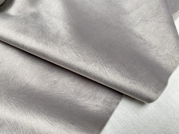 Embossed Velvet Fabric Super Soft Velour Material Home Decor Curtains Upholstery Dressmaking - 59 "/ 150 cm Wide - SILVER GREY - Image 2