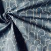 Arches Art Deco Fan Fabric Marble Effect Mermaid Fish Scale – Furnishing, Curtains, Upholstery Material – 55"/140cm Wide – Navy Blue & Gold