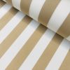 Beige & White Striped DRALON Outdoor Fabric Acrylic Teflon Waterproof Upholstery Material For Cushion Gazebo Beach – 125"/320cm Extra Wide
