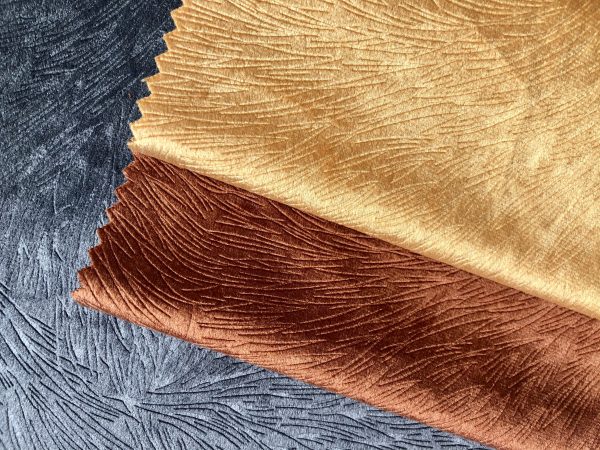 Embossed Velvet Fabric Super Soft Velour Material Home Decor Curtains Upholstery Dressmaking - 59 "/ 150 cm Wide - GOLD MUSTARD - Image 3