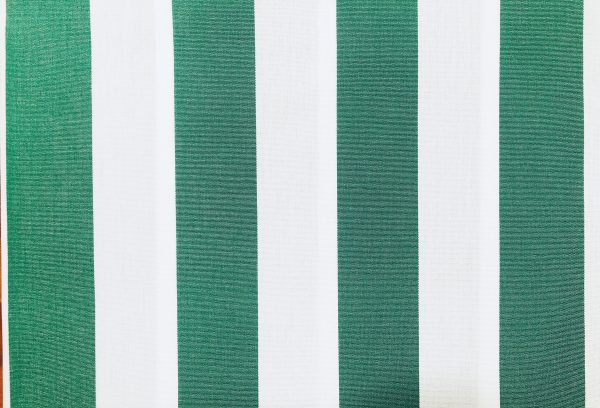 Emerald Green & White Striped DRALON Outdoor Fabric Acrylic Teflon Waterproof Upholstery Material For Cushion Gazebo Beach - 63"/160cm Wide - Image 2