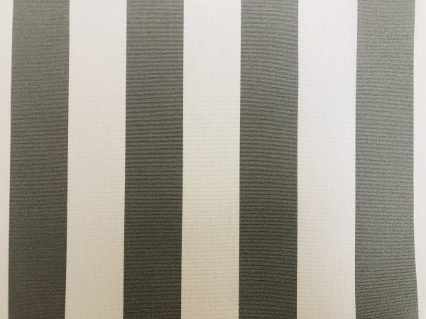Light Grey & White Striped DRALON Outdoor Fabric Acrylic Teflon Waterproof Upholstery Material For Cushion Gazebo Beach - 63"/160cm Wide - Image 2