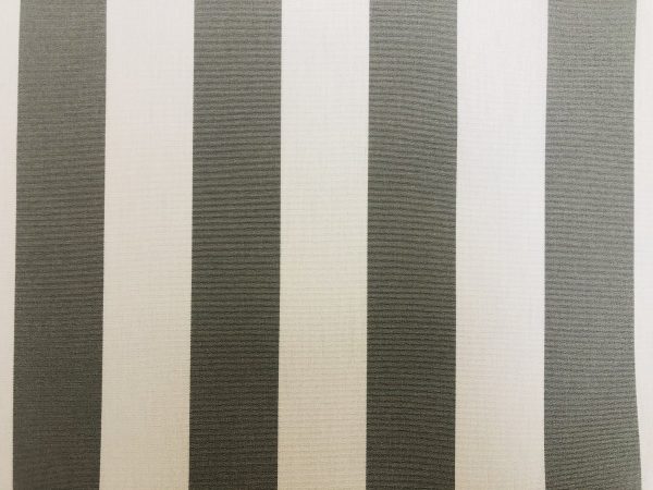 Light Grey & White Striped DRALON Outdoor Fabric Acrylic Teflon Waterproof Upholstery Material For Cushion Gazebo Beach – 125"/320cm Wide