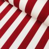 Red & White Striped DRALON Outdoor Fabric Acrylic Teflon Waterproof Upholstery Material For Cushion Gazebo Beach – 63"/160cm Wide