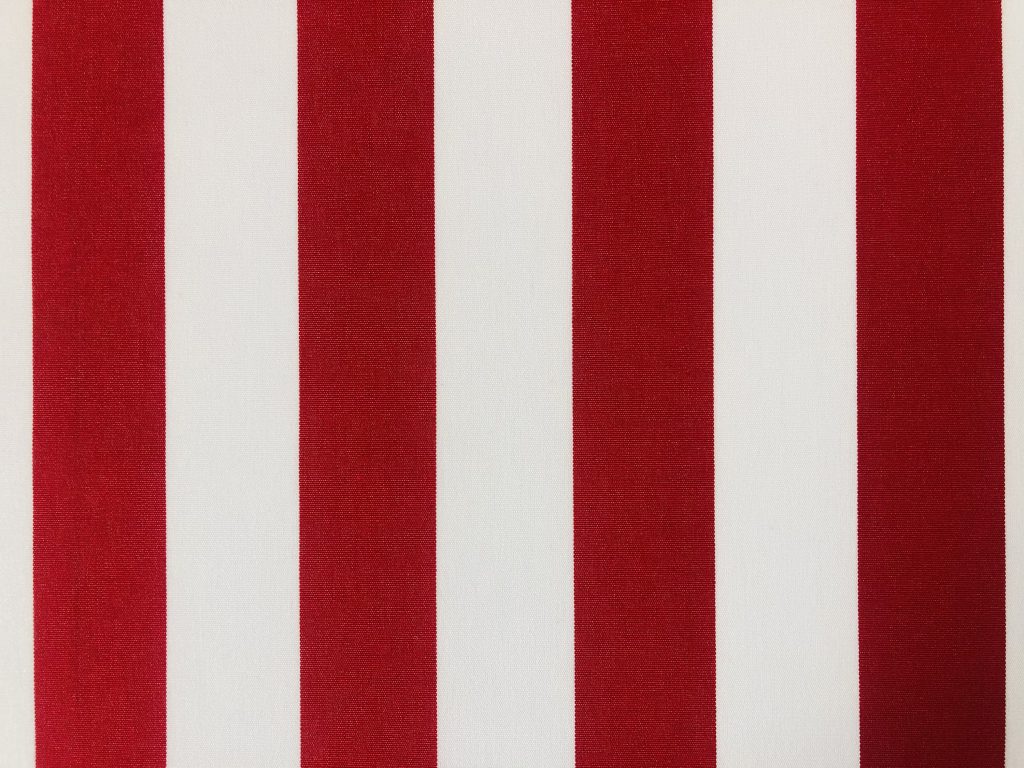 Red & White Striped DRALON Outdoor Fabric Acrylic Teflon Waterproof ...