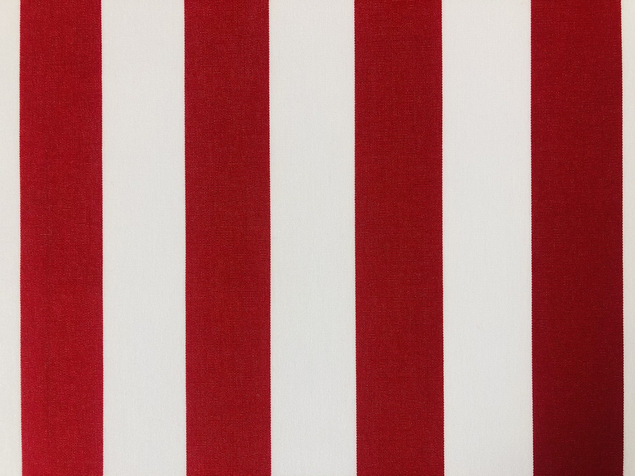 Red & White Striped DRALON Outdoor Fabric Acrylic Teflon Waterproof
