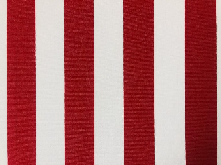 Red & White Striped DRALON Outdoor Fabric Acrylic Teflon Waterproof ...