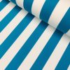 Turquoise & White Striped DRALON Outdoor Fabric Acrylic Teflon Waterproof Upholstery Material For Cushion Gazebo Beach – 63"/160cm Wide