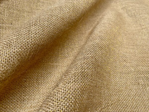 Glitter HESSIAN 100% JUTE Fabric Sacking Material - 10oz Fine Natural Burlap for Wedding, Table Runner, Curtains - 160cm or 62" Wide - Image 2