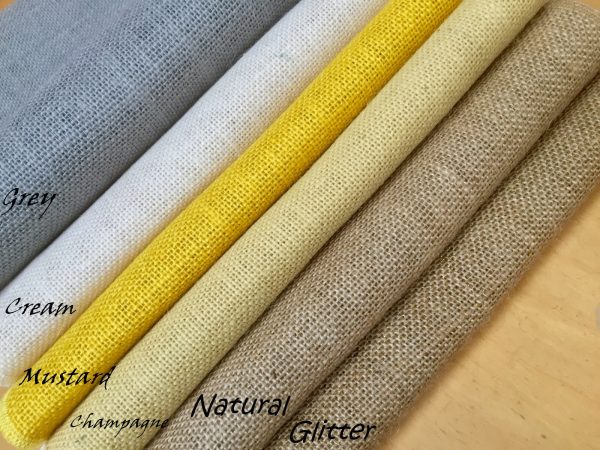 CREAM Dyed HESSIAN 100% JUTE Fabric Sacking Material - 10oz Fine Natural Burlap for Wedding, Table Runner, Curtains - 150cm or 59" Wide - Image 7
