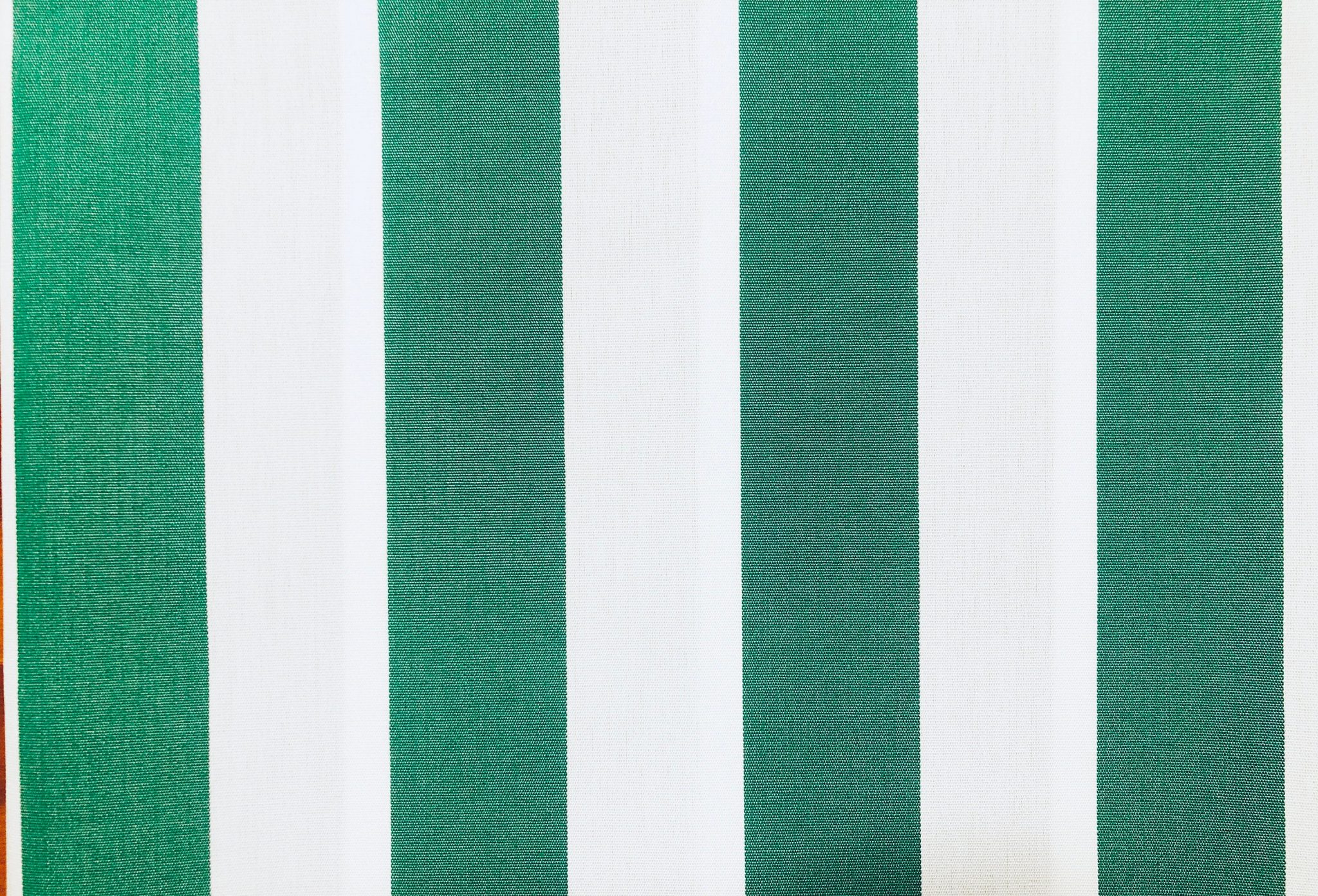 Emerald Green & White Striped DRALON Outdoor Fabric Acrylic Teflon ...