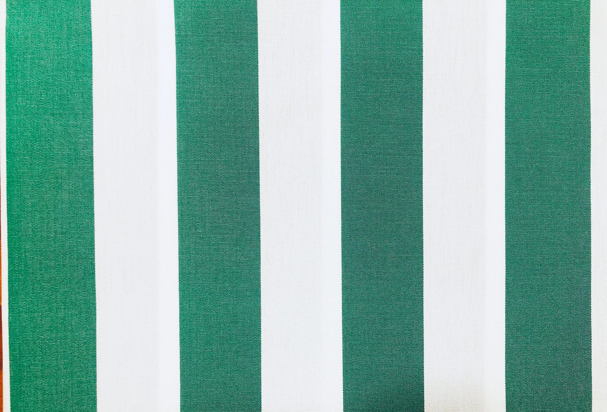 Emerald Green & White Striped DRALON Outdoor Fabric Acrylic Teflon