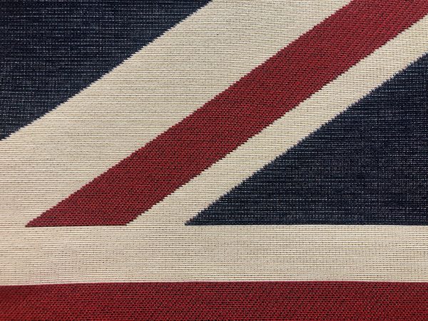 MEDIUM Union Jack Flag Retro Linen Look Heavy Jacquard Gobelin Upholstery Cotton Bag Cushion Panel Fabric UK Banner 70x47cm or 27''x18'' - Image 2