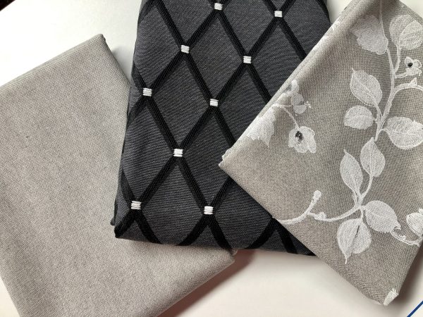 Linen Look BLACK Embroidered Rhombus Culla Fabric Furnishing Curtain Upholstery Dressmaking Cotton Lurex Material 55"/140cm Wide Canvas - Image 7