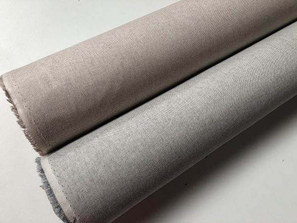 Linen Look Plain Culla Fabric Furnishing Curtain Upholstery Dressmaking Cotton Material 55"/140cm Wide Canvas - GREY - Image 6