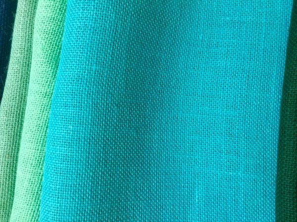 TURQUOISE Dyed HESSIAN 100% JUTE Fabric Sacking Material 10oz Fine Natural Burlap for Wedding, Table Runner, Curtains - 150cm or 59" Wide - Image 2