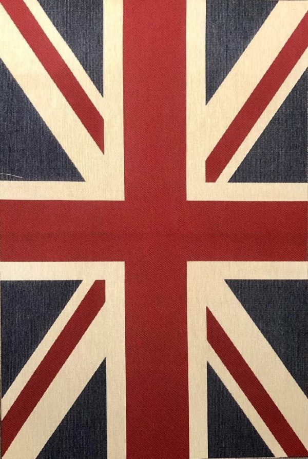 UK & USA Banner  Retro Flag Linen Look Heavy Jacquard Gobelin Upholstery Cotton Cushion Panel Fabric - Sold By The Panel - Image 3