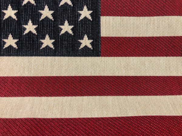 UK & USA Banner  Retro Flag Linen Look Heavy Jacquard Gobelin Upholstery Cotton Cushion Panel Fabric - Sold By The Panel - Image 5