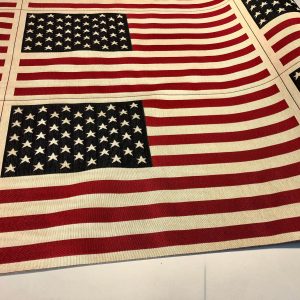 UK & USA Banner Retro Flag Linen Look Heavy Jacquard Gobelin Upholstery ...