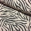 Zebra Black Stripes Print Designer Linen Look Cotton Fabric Furnishing Curtain Upholstery Dressmaking Material 110"/280cm EXTRA Wide