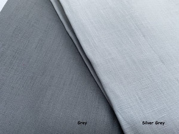 Pure Plain Soft Linen Fabric Material -  100% Linens for Home Decor, Curtains, Clothes - 140cm wide - Plain Silver Grey - Image 5