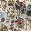 Botanic Garden Cotton Linen Blend Fabric Natural Vintage Look Floral Printed Material Home Decor Curtain Upholstery- 59"/150cm Wide Canvas