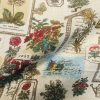 Botanic Garden Cotton Linen Blend Fabric Natural Vintage Look Floral Printed Material Home Decor Curtain Upholstery- 59"/150cm Wide Canvas