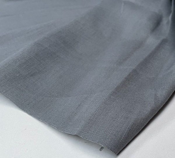 Pure Plain Soft Linen Fabric Material - 100% Linens Textile for Home Decor, Curtains, Clothes - 140cm wide - Plain CHARCOAL GREY - Image 2