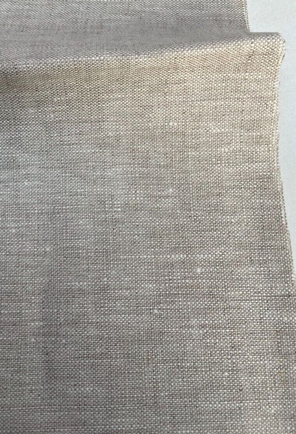 Pure Plain Soft Linen Fabric Material - 100% Linens Textile for Home Decor, Curtains, Clothes, Face Mask - 140cm wide - Plain NATURAL Linen - Image 2