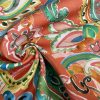 RED Paisley Fabric Summer Floral Material Home Decor Curtain Upholstery 140cm or 55" wide – Multicoloured