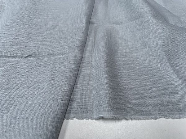 Pure Plain Soft Linen Fabric Material -  100% Linens for Home Decor, Curtains, Clothes - 140cm wide - Plain Silver Grey - Image 3