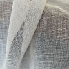 CREAM Inbetween Voile Tulle Organza Fabric Linen Look Sheer Curtains Net With Lead Cord Weight Base – 280cm EXTRA Wide