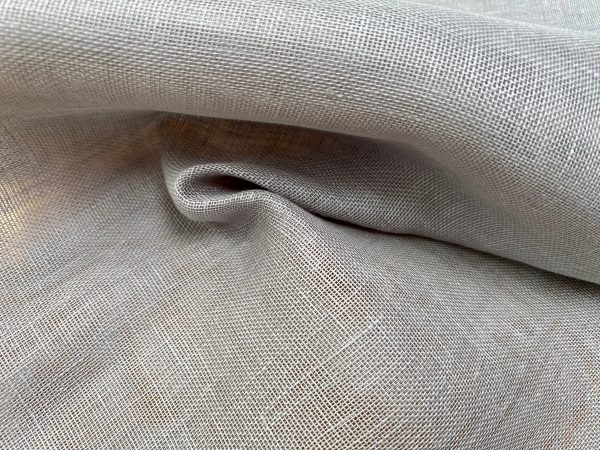 Extra Wide 100% Linen Fabric – Soft Linen Material for Home Decor, Curtains, Clothes – 118″/ 300cm wide – Plain GREY