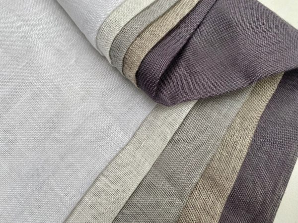 Extra Wide 100% Linen Fabric - Soft Linen Material for Home Decor, Curtains, Clothes - 118"/ 300cm wide - Plain GREY - Image 4
