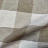 Gingham Checked Linen Fabric Plaid Material Buffalo Check Yarn Dressmaking, Curtains – 150cm wide – GREY & WHITE Checks