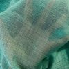 JADE TURQUOISE Inbetween Voile Tulle Organza Fabric Linen Look Sheer Curtains Net With Lead Cord Weight Base – 280cm EXTRA Wide